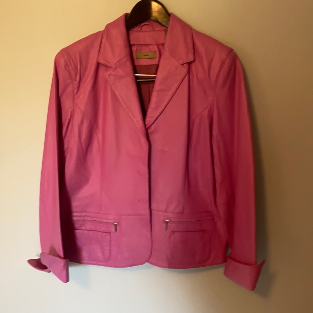 Pink Leather Jacket